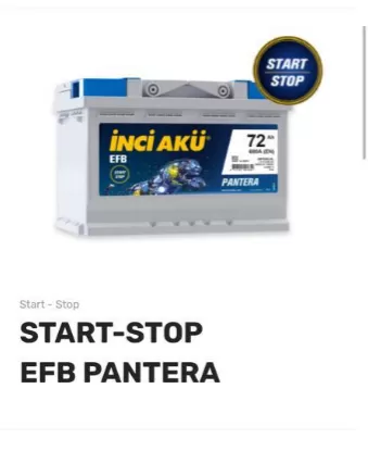 Start-Stop EFB PANTERA İNCİ Akü